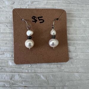 Pearl Dangly Earrings